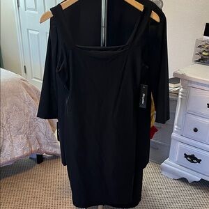 Shinestar Black Body-con Sleeveless Dress